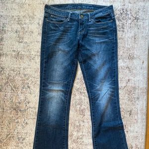 Levis Skinny Boot "Slight Curve" dark wash w/ whiskers